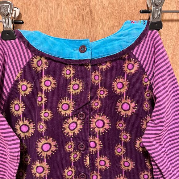 Me Too Danish Designs Dress Girl's 18-24 Months Corduroy Layered Skirt Floral - Picture 5 of 13